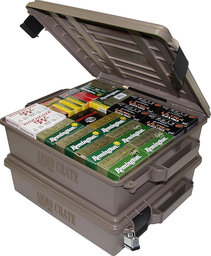 MTM ACR5-72 Ammo Crate Utility Box, Ammo, survival or hunting gear storage, O-Ring seal for water resistant dry storage, Double padlock tapped for security, Carries 85lbs of gear