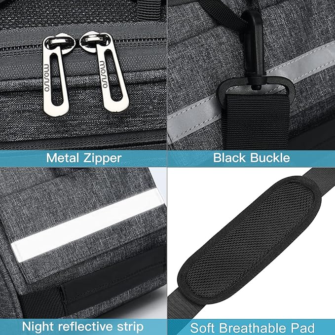 MOSISO Bike Rack Bag, Waterproof Bicycle Trunk Pannier Rear Seat Pouch Cycling Bike Carrier Backseat Storage Luggage Saddle Shoulder Bag