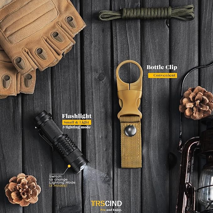 Gifts for Men Dad Husband Him, Christmas Stocking Stuffers Birthday Gifts Idea for Boyfriend Man, Survival Kit 14 in 1, Survival Gear and Equipment, Fishing Hunting Camping Accessories, Cool Gadgets