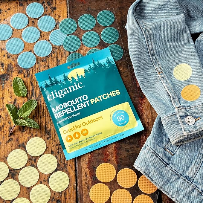 Cliganic Mosquito Repellent Stickers (360 Pack) - Patches for Kids & Adults, Natural DEET-Free, Citronella Essential Oil Infused