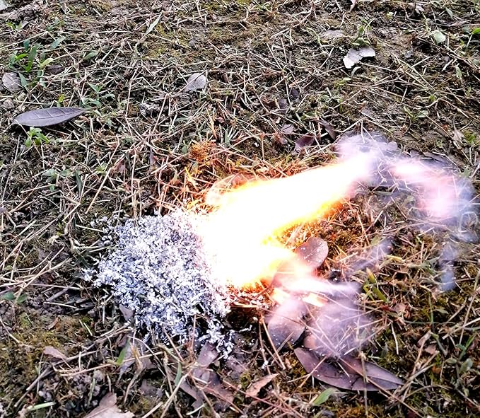 Emergency Magnesium Fire Starter 10 Bags Wax Rope Tent Paracord Bracelet for Camping Hiking Bushcraft Outdoor Survival Fishing Hunting