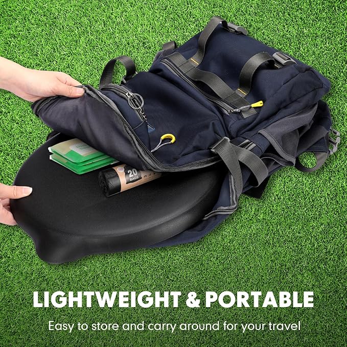 Glenmal 5 Gallon Bucket Portable Camping Toilet Seat Toilet Bags and Toilet Seat Covers Set Emergency Toilet Seat Waste Potty Bags Disposable Paper Toilet Liners for Adult Kid Camping Hiking