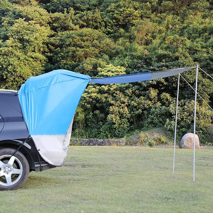 SUV Tent Car Awning, UPF 50++ with Portable Waterproof Storage Bag, Tear-Resistant, Large Space, Good Vision, Smooth Ventilation, Suitable for Outdoor Beach Camping Auto Canopy Shade…
