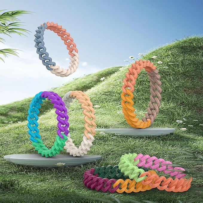 6 Pack Mosquito Repellent Bracelets for Adults and Kids, DEET-Free Insect & Bug Repellent Bands, Individually Wrapped Repellent Wristbands for Outdoor Camping Traveling