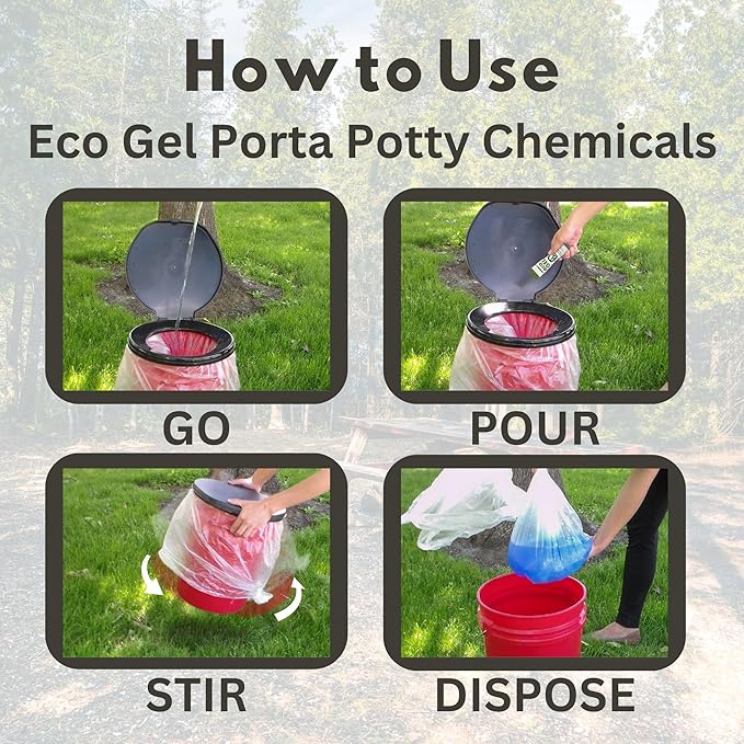 Emergency Zone Eco Gel Port-a-Potty Chemicals - Liquid Waste Gelling and Deodorizing Powder