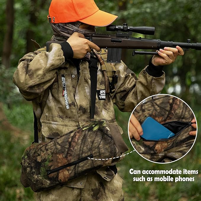 RunNico Camo Hand Muff Warmer - Unisex Camo Hunting Hand Muff - Camouflage Hunting Waist Pouch for Hunting, Camping, Outside Working, Hiking, Football, Golf Activities