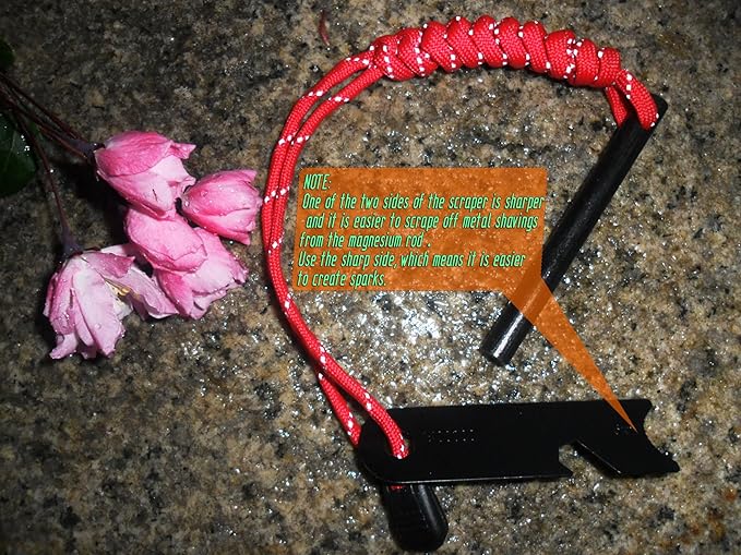 M.T.SCamping Emergency fire Starters Camping Outdoor Starry Sky Firewood Wilderness Survival Matchwood Igniter… (Black)