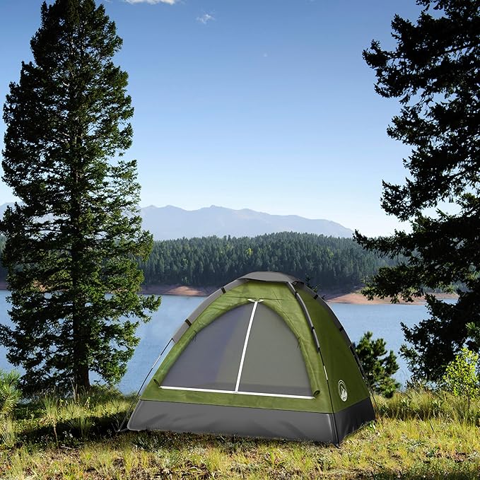 2 Person Camping Tent with Rain Fly and Carrying Bag