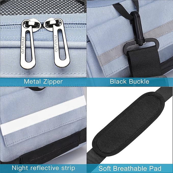 MOSISO Bike Rack Bag, Waterproof Bicycle Trunk Pannier Rear Seat Pouch Cycling Bike Carrier Backseat Storage Luggage Saddle Shoulder Bag