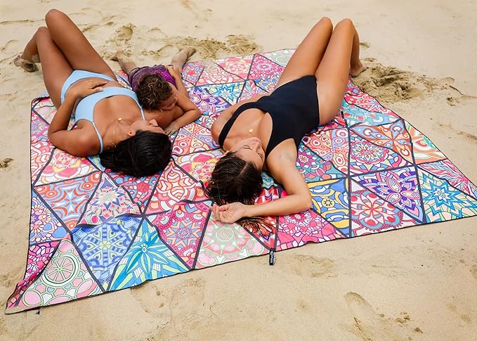 Elite Trend Microfiber Beach Towel - XXL 72x72 Inch Sand Free Quick Dry Towel for Travel, Swimming, Pool, Yoga, Hiking, Camping – Lightweight Fast Drying Microfiber Towel Compact for Adults