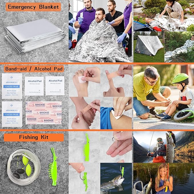 35 in 1 Survival Kit, Gifts for Dad Men Husband, Powerful Survival Gear and Equipment, Birthday Gifts for Him Teen Boy Boyfriend, Upgraded Cool Gadgets for Camping, Hiking, Hunting, Fishing