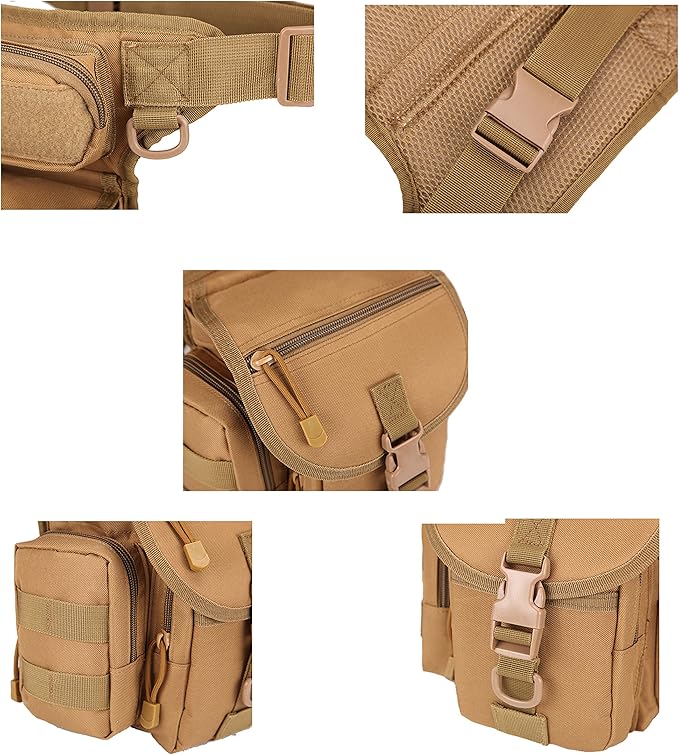 Multi-Purpose Tactical Drop Leg Bag Tool Fanny Thigh Pack Leg Rig Military Motorcycle Camera Versipack Utility Pouch, Black/Coyote Tan/Army Green/Camouflage 7 Colors Available