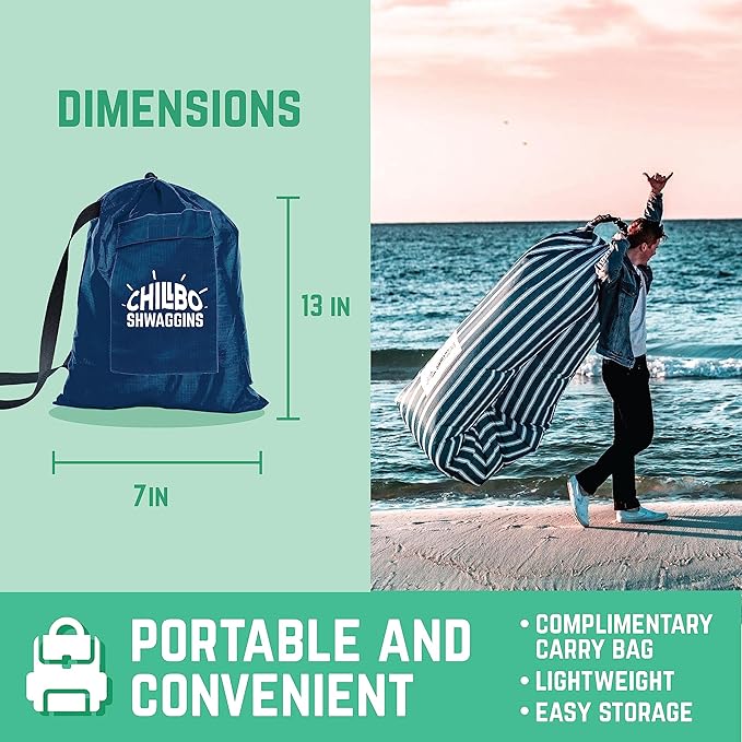 Chillbo Shwaggins Inflatable Couch – Cool Inflatable Chair Easy Setup is Ideal for Hiking Gear, Beach Chair and Music Festivals. Dad Gifts or Gifts for Dad