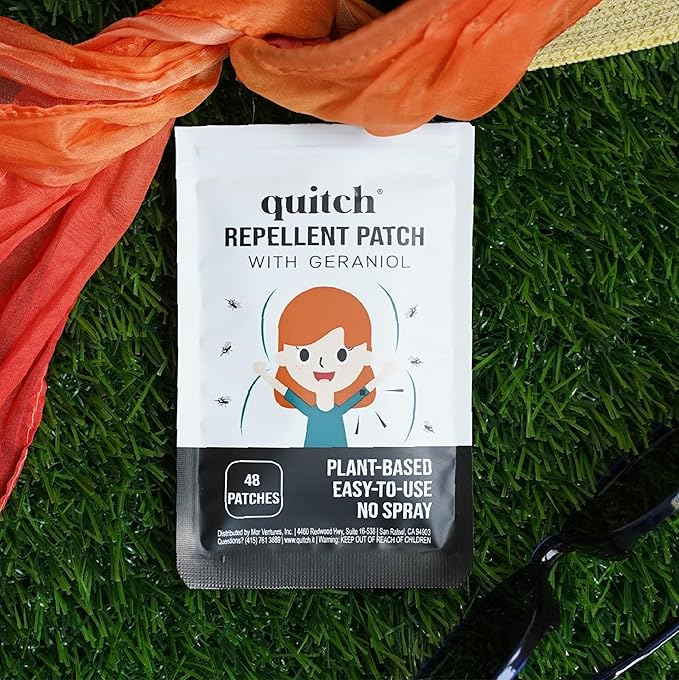 Natural Mosquito Repellent Stickers for Kids & Adults | geraniol Bug Patch | Anti Mosquito Patch | Mosquito Patches for Babies | Bug Spray Stickers | citronella Insect Repellent Alternative