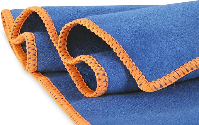 Microfiber Camping Towel - Ultra Soft Compact Fast Drying for Fitness,Hiking,Yoga, Travel,Sports,Camping,Gym,Beach, Swimming, Backpacking (Blue, Large)