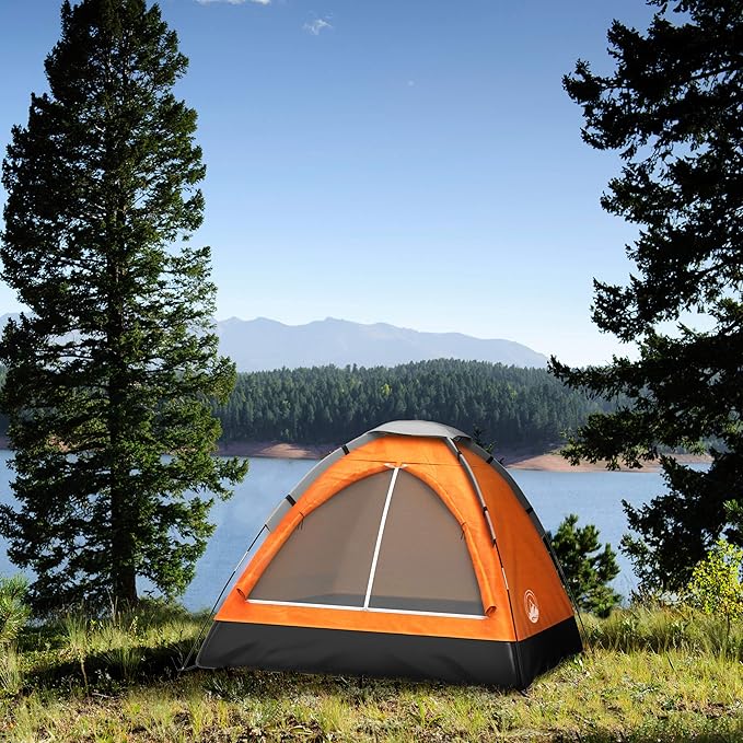 2 Person Camping Tent with Rain Fly and Carrying Bag - Lightweight Outdoor Tent for Backpacking