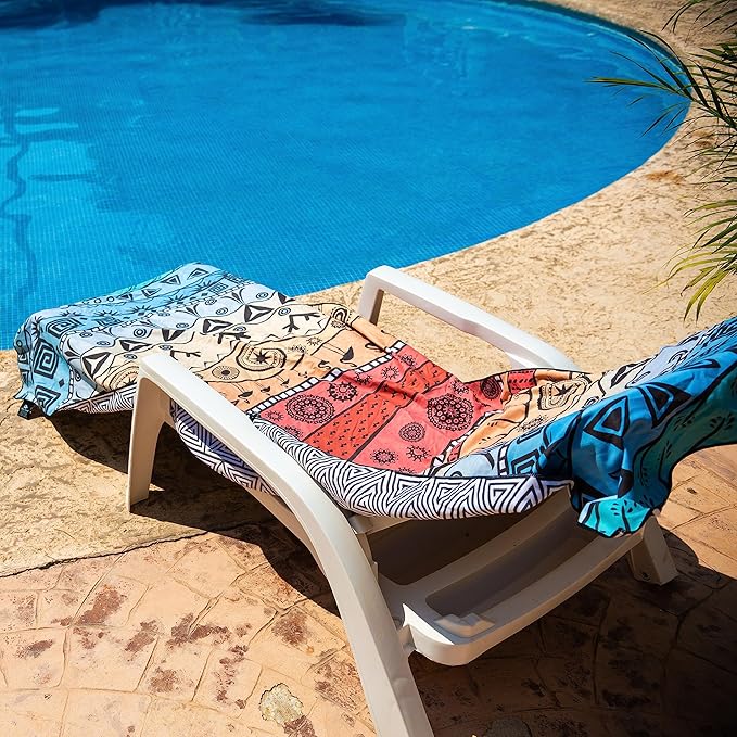 Elite Trend Microfiber Beach Towel - Extra Large 78x35 Inch Sand Free Quick Dry Towel for Travel, Swimming, Pool, Yoga, Hiking, Camping – Lightweight Fast Drying Microfiber Towel Compact for Adults