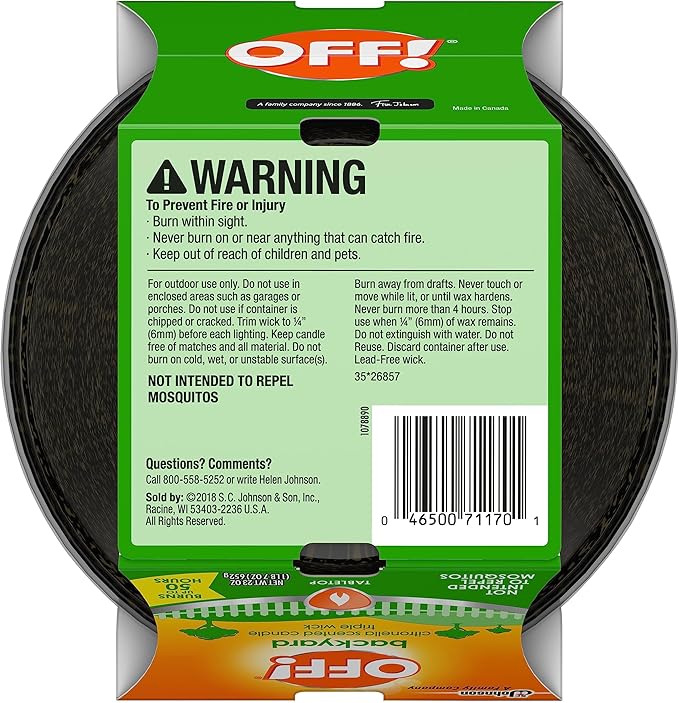 OFF! Triple Wick Scented Citronella Candle Bucket, Outdoor Candle, Burn Time up to 50 Hours, Provides Ambiance and a Gentle Glow for Outdoor Occasion , 23 oz (Pack of 6)
