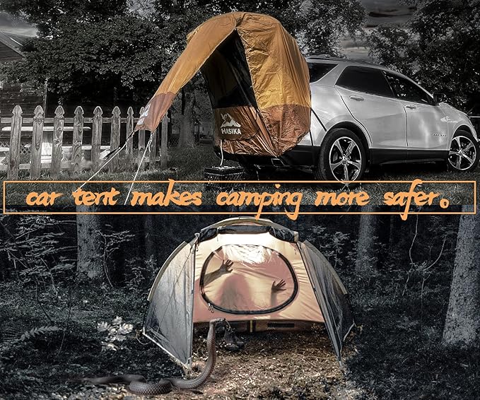 Hasika Camping Tent 2 Person Sun Shade Privacy Shelter Easy Set Up 120 Seconds Waterproof 3000MM UPF 50+ Yellow