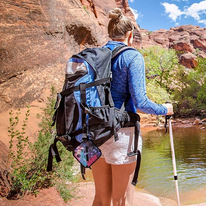 Pee Cloth:Silver Infused Pee rag for Women who Pee Outdoors, Reusable Absorbent Wipes, Eco alt. to Toilet Paper, Female Urination Solution for Camping, Hiking (2pc Combi- Galaxy+Camo)