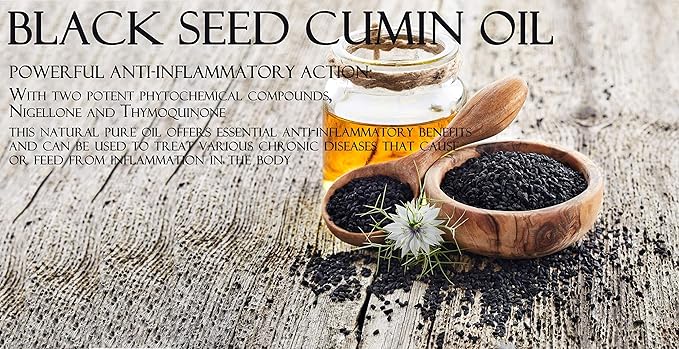 cocojojo 32 ounce Black Cumin Oil - Cold Pressed Pure Natural Black Seed Kalonji Oil Hair Beard Face Lips Joint