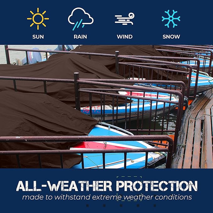 Tent Footprints Tarp Cover Brown/Silver Heavy Duty Thick Material Water Proof Tear Proof UV Resistant Reinforced Edges for Camping Boat Tent RV or Pool Cover Tent Footprints 20x30