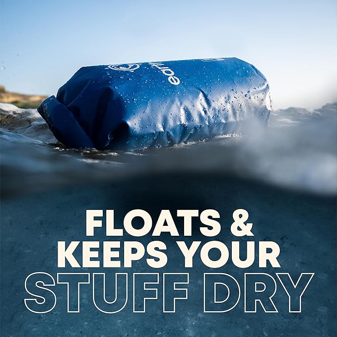 Earth Pak Waterproof Dry Bag - Roll Top Waterproof Backpack Sack Keeps Gear Dry for Kayaking & Fishing with Phone Case (Orange 10L & Blue 10L)