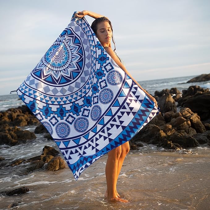 Elite Trend Microfiber Beach Towel - Extra Large 78x35 Inch Sand Free Quick Dry Towel for Travel, Swimming, Pool, Yoga, Hiking, Camping – Lightweight Fast Drying Microfiber Towel Compact for Adults