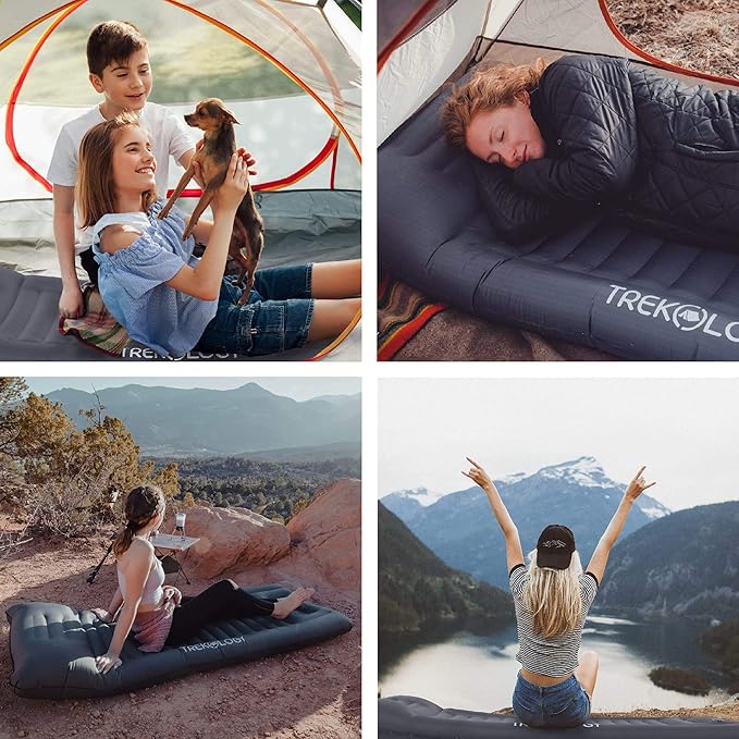 TREKOLOGY Sleeping Pad for Camping, UL140 Ultralight Backpacking Sleeping Mats for Adults Blow Up for Camping Sleeping Pads