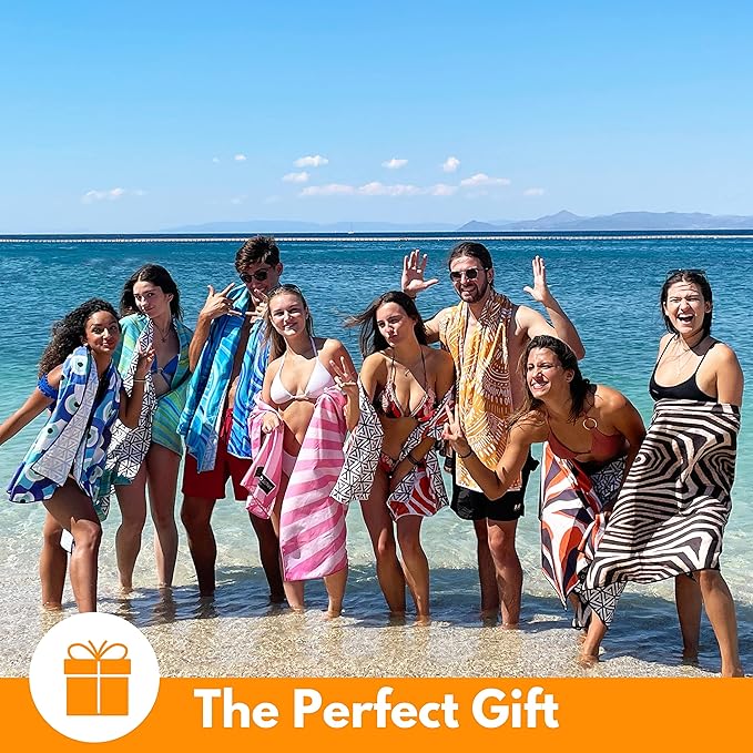 ECCOSOPHY Microfiber Beach Towel - Sand Free Towels are Quick Dry, Light Weight, Super Absorbent - Perfect Pool, Travel, Cruise, Camping Essentials - Oversized Extra Large for Adults 71x35 in