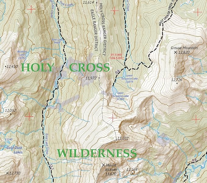 Holy Cross Wilderness - Colorado Topographic Hiking Map (2018)
