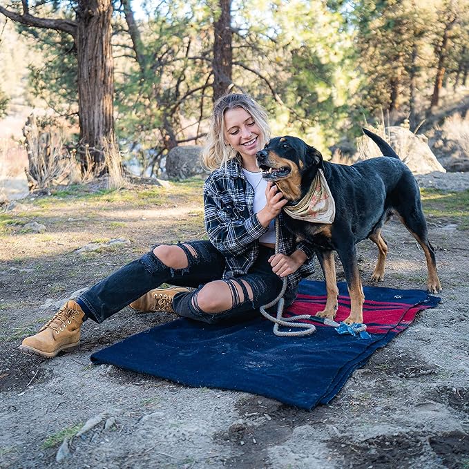 Arcturus Patterned Wool Blankets - 4.5lbs Warm, Heavy, Washable, Large | Great for Camping, Outdoors, Sporting Events, or Survival & Emergency Kits