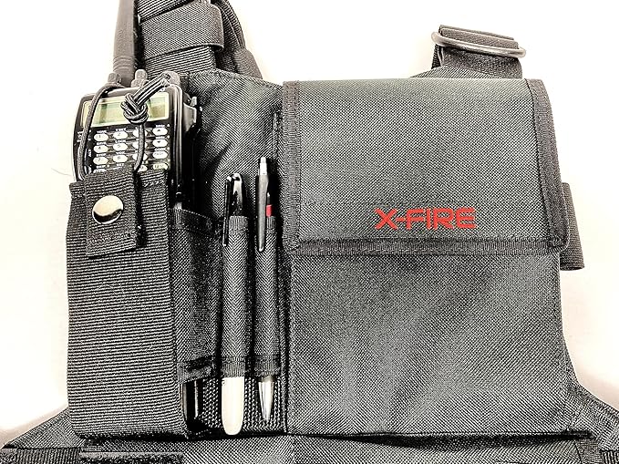 X-FIRE® Single Radio Chest Rig Harness w/Tool Pockets and 3m Reflective