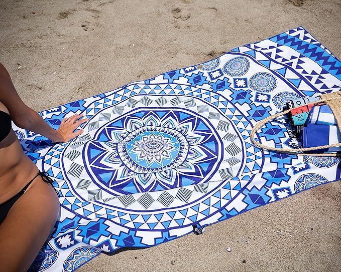 Elite Trend Microfiber Beach Towel - Extra Large 78x35 Inch Sand Free Quick Dry Towel for Travel, Swimming, Pool, Yoga, Hiking, Camping – Lightweight Fast Drying Microfiber Towel Compact for Adults