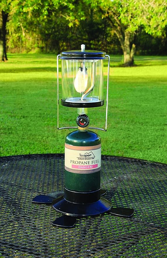 Texsport Single Mantle Propane Lantern for Outdoor Use Green