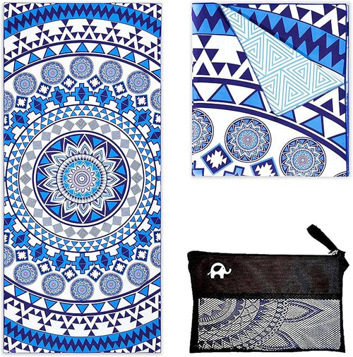 Elite Trend Microfiber Beach Towel - Extra Large 78x35 Inch Sand Free Quick Dry Towel for Travel, Swimming, Pool, Yoga, Hiking, Camping – Lightweight Fast Drying Microfiber Towel Compact for Adults