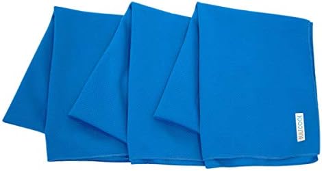 BUILTCOOL Adult Cooling Towel - Men & Women Chilly, Lightweight, Soft, Neck and Face Cooling Towel for Sport, Camping, Hunting, One Size, Royal Blue, 3 Pack