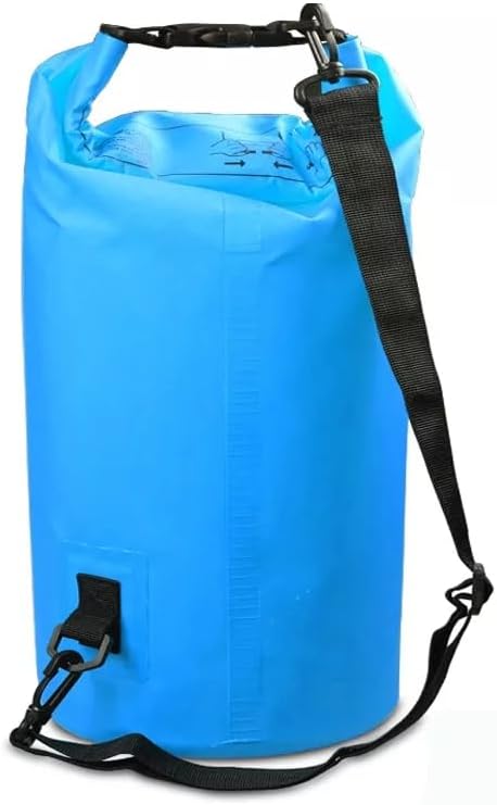 Waterproof Dry Bag 10L Custom PVC Sack Rafting Camping Hiking Backpack Kayak Sport Beach Gear Dry Bag (Blue)