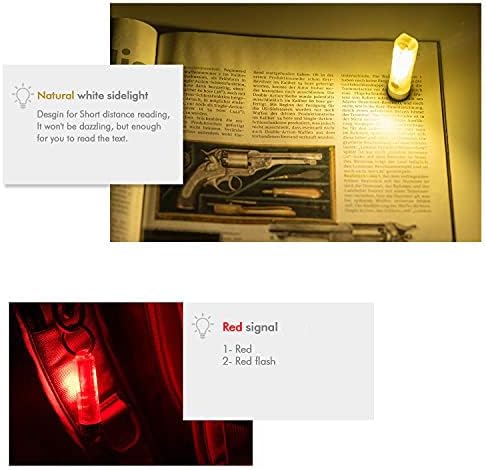 RovyVon Aurora A5 G4 Rechargeable Keychain Flashlight, USB C Charging, 5000K, 420 Lumens EDC Flashlight with Magnetic Pocket Clip and Base, Fluorescent, Red Signal/White Sidelight