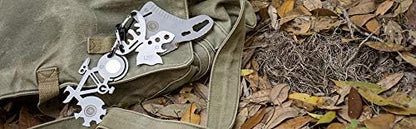 UST Tool-a-Long Multi-Tool Carabiners with Durable, Compact Stainless Steel Construction for Hiking, Kayaking, Camping, Travel and Outdoor Survival