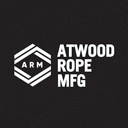 Atwood Rope Ready Rope™ Micro Cord Dispenser 125ft 100lb Test, Camping Gear Survival Tool, Built in Storage, Cutting Blade, Cord Grip, Gear Loop, Made in USA