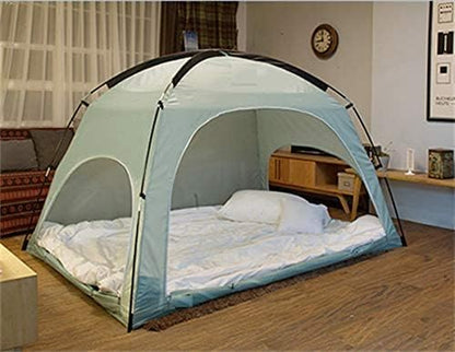 Laylala® Indoor Privacy and Play Tent on Bed Sleep Cozy in Drafty Room，Privacy Tent on Bed for Warm (Bright Blue)