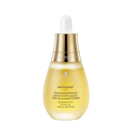 natural cosmetics regenerating facial care oil (35 ml), light texture, quickly absorbed, with coenzyme Q10 & amaranth oil, anti-aging facial oil for all skin types
