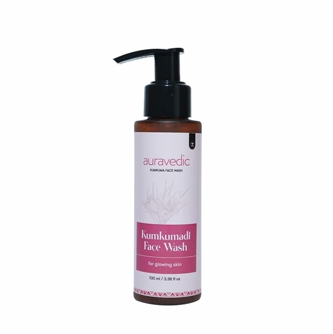Kumkumadi Gel Face Wash | Gently Cleanses Makeup, Impurities & Oil | Ayurvedic Beauty Ritual with Saffron | Helps Give Glowing Skin | 3.38 Fl Oz/100 ml