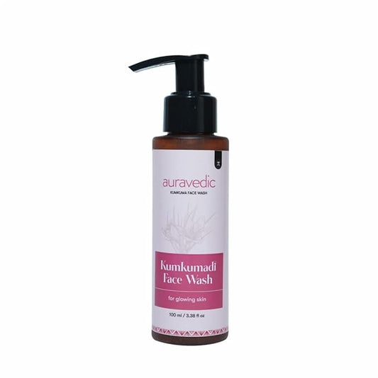Kumkumadi Gel Face Wash | Gently Cleanses Makeup, Impurities & Oil | Ayurvedic Beauty Ritual with Saffron | Helps Give Glowing Skin | 3.38 Fl Oz/100 ml
