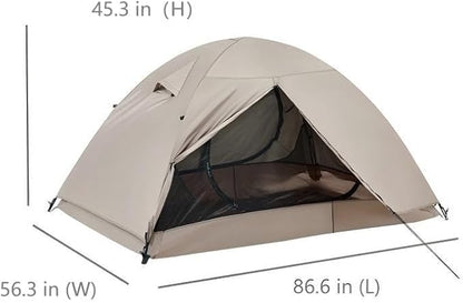 Ultralight Double Layer Waterproof 1/2 Person 4 Season Backpacking Dome Tent – Easy Setup Outdoor Essenssial Gear for Camping, Hiking, Hunting and Mountaineering