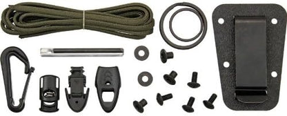 ESEE Black Izula w/Micarta Handles, Molded Polymer Sheath, and Survival Kit