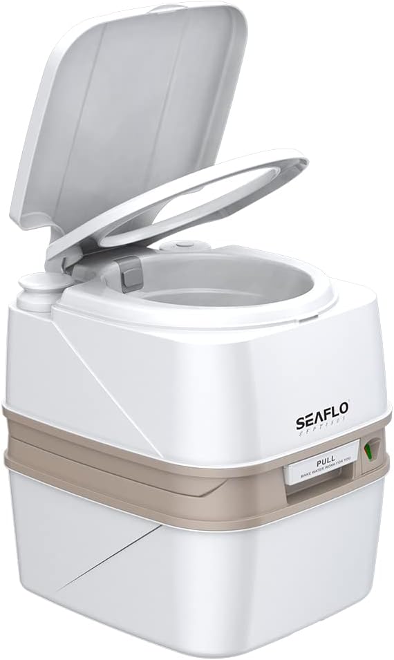 SEAFLO Portable Toilet for RV, Boat, and Camping (4.8 Gallon - Premium Ver.)