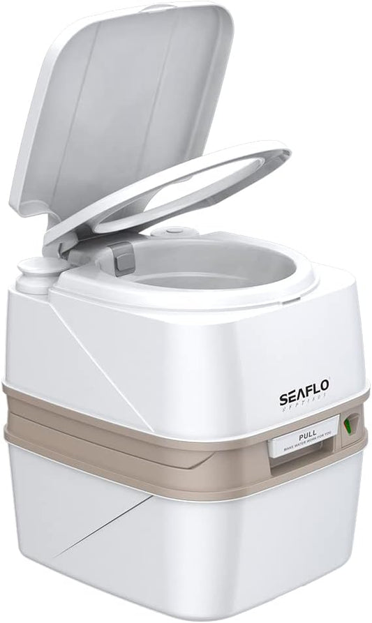 SEAFLO Portable Toilet for RV, Boat, and Camping (4.8 Gallon - Premium Ver.)