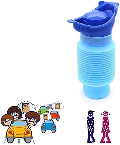 Adjustable Emergency Urinal 750ml, Portable Toilet for Car, Portable Mini Outdoor Camping Travel Shrinkable Personal Mobile Toilet Potty Pee Bottle for Kids Adult
